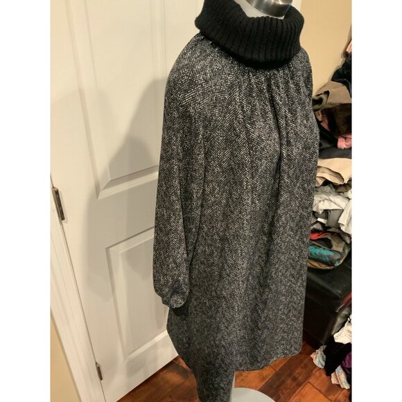 Corey Lynn Calter Anthropologie Gray Splatter Print Turtleneck Dress, Size XXS - Picture 4 of 6